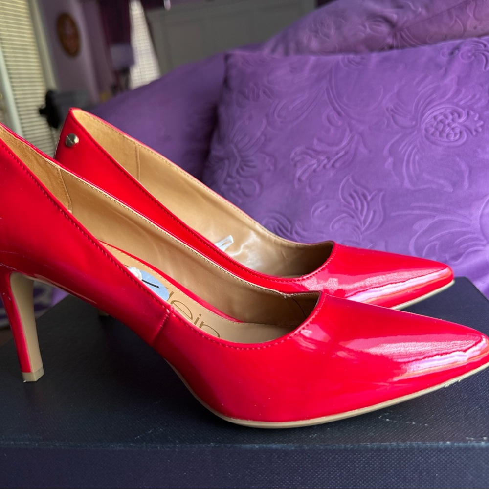 Elegant Red Women's Heels Calvin Klein